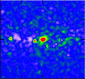 Аномальное распределение энергии в гамма-диапазоне. Изображение: cfa.harvard.edu