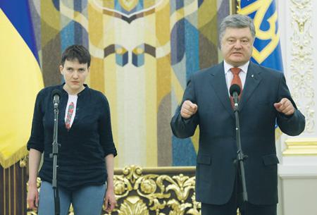 Надежда Савченко предъявила Петру Порошенко счет за Донбасс